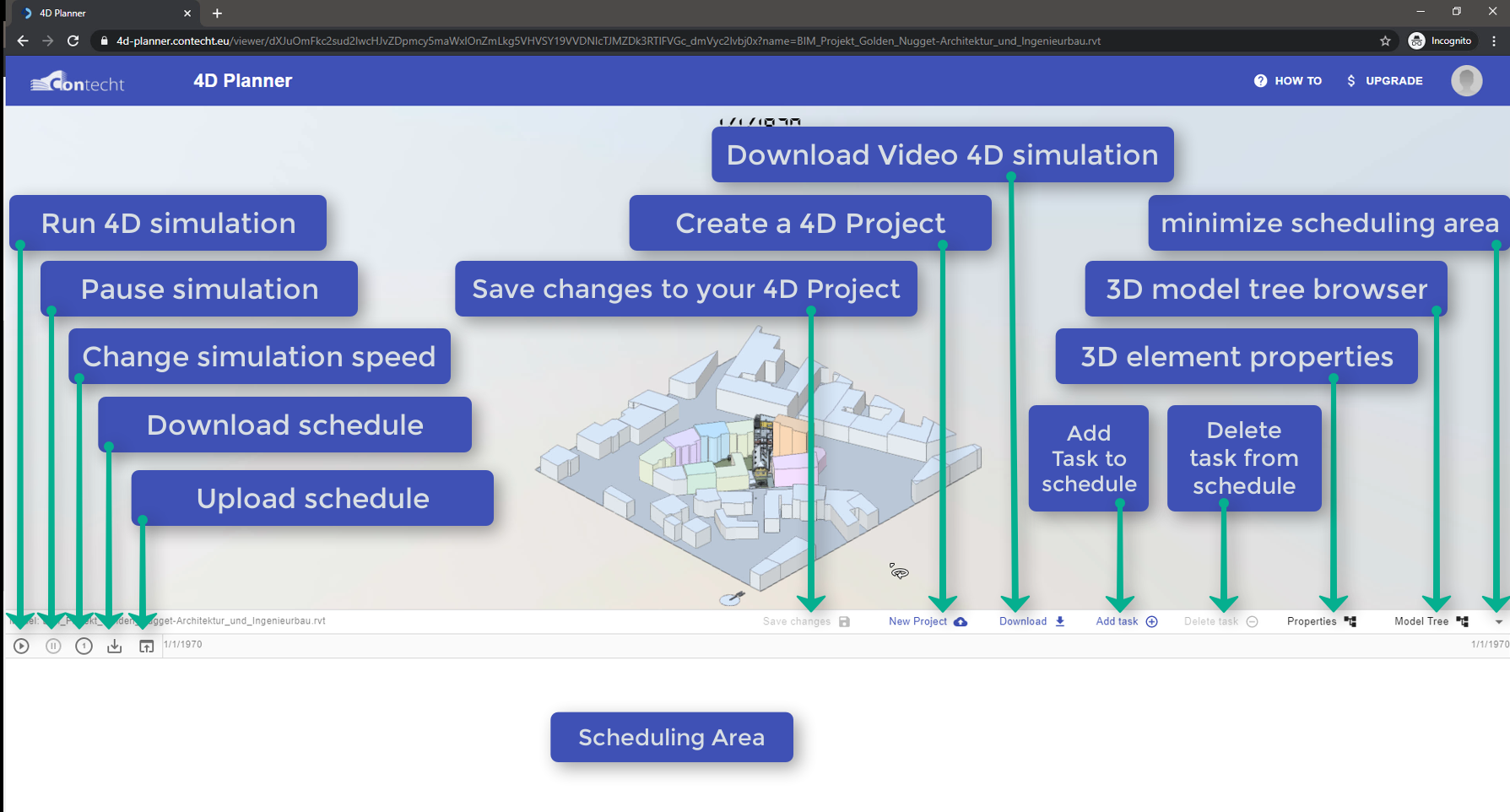 4D Planner-main interface