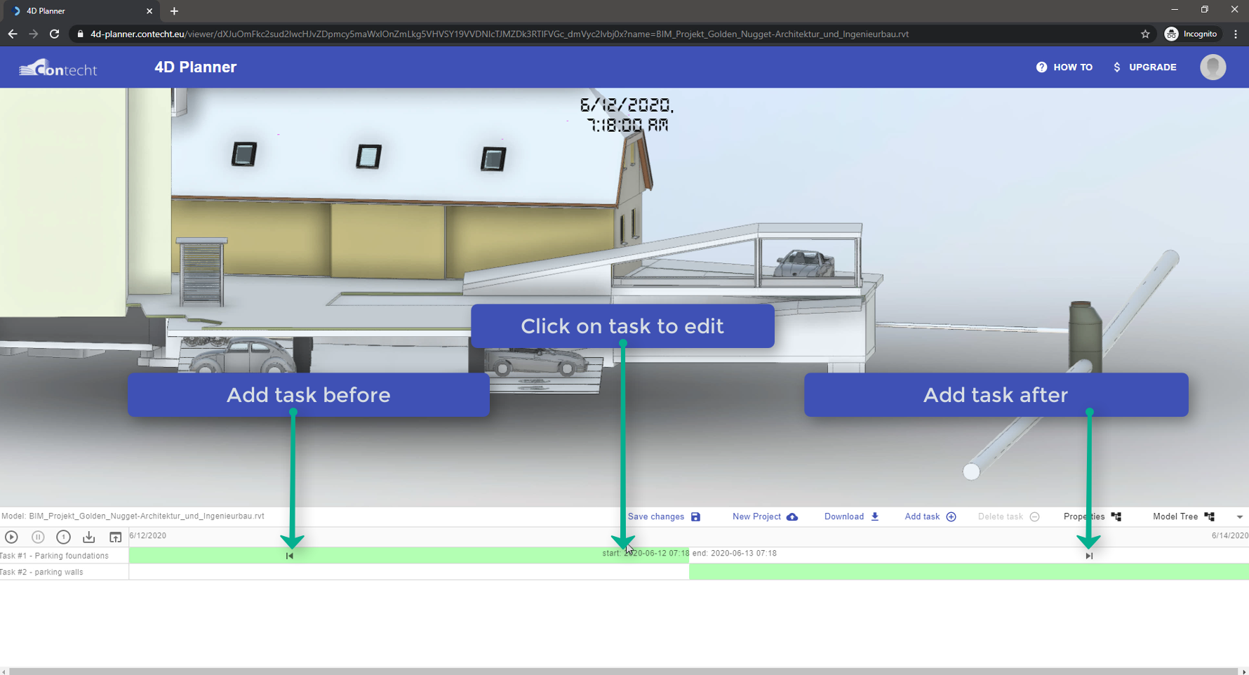 4D Planner-Task controls